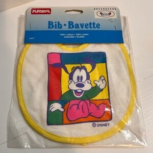 Playskool Disney Babies - Baby Goofy Bib 100% Cotton Washable 1994